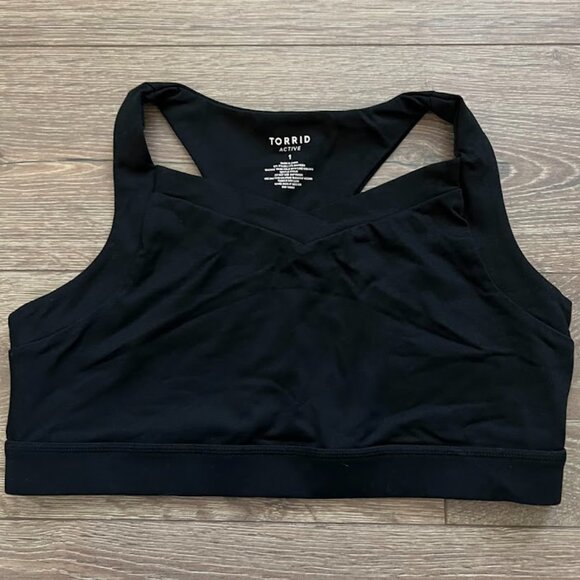 Torrid Active Black Wireless Non Padded Sports Athletic Bra Size 1 - Picture 6 of 16